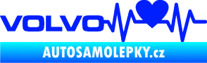 Samolepka Srdeční tep 021 levá Volvo srdcem modrá dynamic