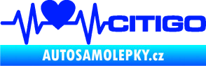 Samolepka Srdeční tep 032 pravá Citigo modrá dynamic