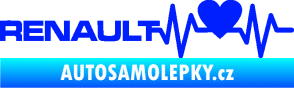 Samolepka Srdeční tep 041 levá Renault modrá dynamic
