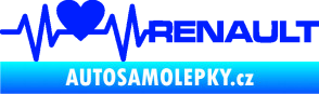 Samolepka Srdeční tep 041 pravá Renault modrá dynamic