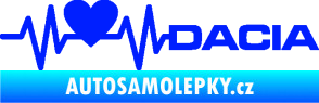 Samolepka Srdeční tep 045 pravá Dacia modrá dynamic