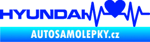 Samolepka Srdeční tep 046 levá Hyundai modrá dynamic