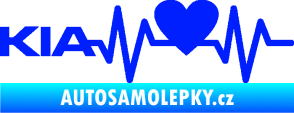 Samolepka Srdeční tep 048 levá Kia modrá dynamic