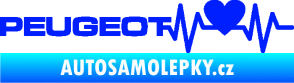 Samolepka Srdeční tep 052 levá Peugeot modrá dynamic
