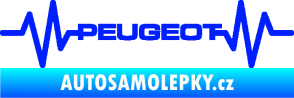 Samolepka Srdeční tep 053 Peugeot modrá dynamic