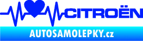 Samolepka Srdeční tep 056 pravá Citroen modrá dynamic