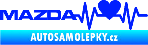 Samolepka Srdeční tep 058 levá Mazda modrá dynamic