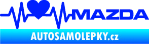 Samolepka Srdeční tep 058 pravá Mazda modrá dynamic