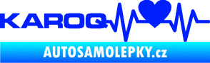 Samolepka Srdeční tep 068 levá Karoq modrá dynamic
