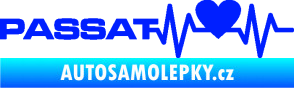 Samolepka Srdeční tep 077 levá Volkswagen Passat modrá dynamic