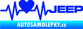 Samolepka Srdeční tep 080 pravá Jeep modrá dynamic
