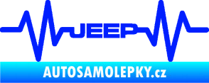 Samolepka Srdeční tep 081 Jeep modrá dynamic