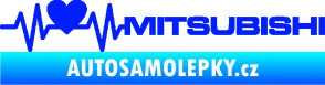 Samolepka Srdeční tep 082 pravá Mitsubishi modrá dynamic