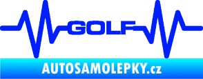 Samolepka Srdeční tep 085 Volkswagen Golf modrá dynamic