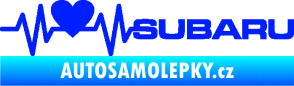 Samolepka Srdeční tep 086 pravá Subaru modrá dynamic