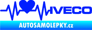 Samolepka Srdeční tep 088 pravá Iveco modrá dynamic