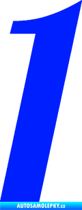 Samolepka Startovní číslo 1 typ 3 modrá dynamic
