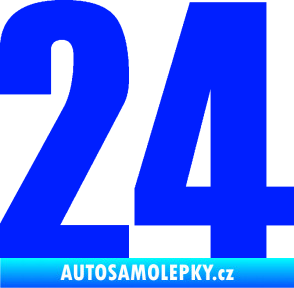 Samolepka Startovní číslo 24 typ 2      modrá dynamic