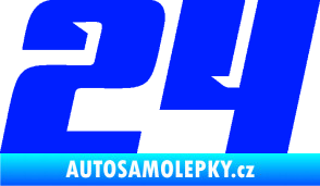 Samolepka Startovní číslo 24 typ 6 modrá dynamic