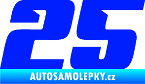 Samolepka Startovní číslo 25 typ 6 modrá dynamic