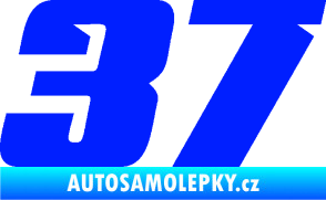 Samolepka Startovní číslo 37 typ 6 modrá dynamic