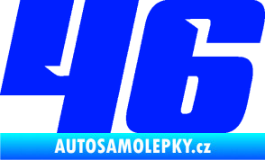 Samolepka Startovní číslo 46 typ 6 modrá dynamic