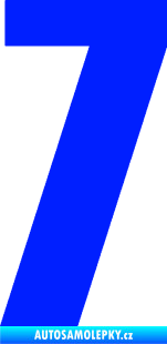 Samolepka Startovní číslo 7 typ 2    modrá dynamic