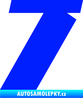 Samolepka Startovní číslo 7 typ 6 modrá dynamic