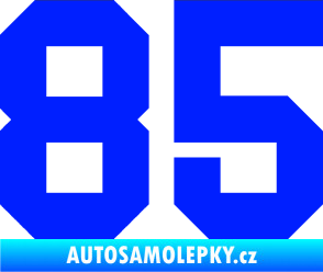 Samolepka Startovní číslo 85 modrá dynamic