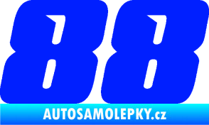 Samolepka Startovní číslo 88 typ 6 modrá dynamic