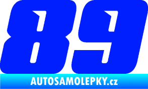 Samolepka Startovní číslo 89 typ 6 modrá dynamic