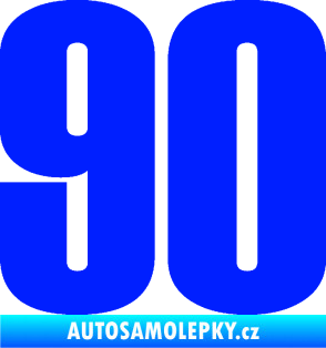 Samolepka Startovní číslo 90 typ 2          modrá dynamic
