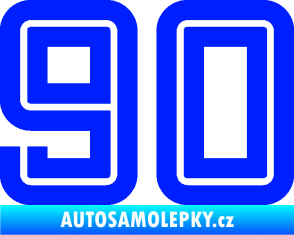 Samolepka Startovní číslo 90 typ 7 modrá dynamic