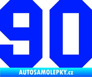 Samolepka Startovní číslo 90 modrá dynamic