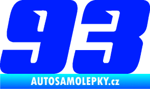 Samolepka Startovní číslo 93 typ 6 modrá dynamic