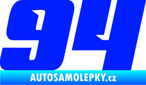 Samolepka Startovní číslo 94 typ 6 modrá dynamic