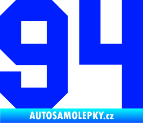 Samolepka Startovní číslo 94 modrá dynamic