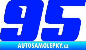 Samolepka Startovní číslo 95 typ 6 modrá dynamic