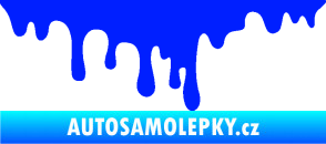 Samolepka Stékající skvrna 002 levá krevní cákanec modrá dynamic