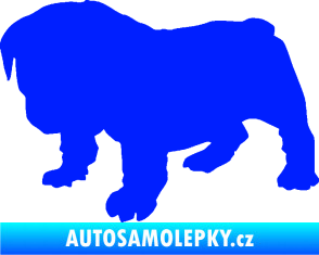 Samolepka Štěňátko 004 levá francouzský buldoček modrá dynamic
