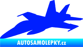 Samolepka Stíhací letoun 001 levá modrá dynamic