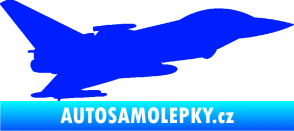 Samolepka Stíhací letoun 002 pravá modrá dynamic