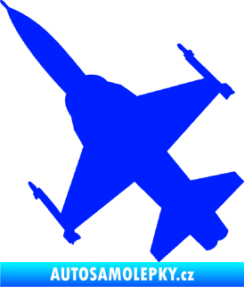 Samolepka Stíhací letoun 003 levá modrá dynamic