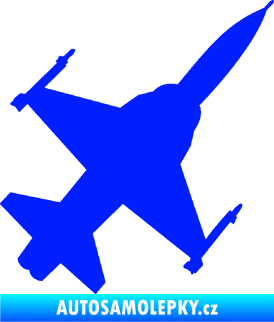 Samolepka Stíhací letoun 003 pravá modrá dynamic