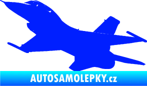 Samolepka Stíhací letoun 004 levá modrá dynamic