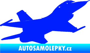 Samolepka Stíhací letoun 004 pravá modrá dynamic
