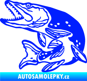 Samolepka Štika 002 levá modrá dynamic