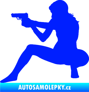 Samolepka Střelkyně 003 levá modrá dynamic