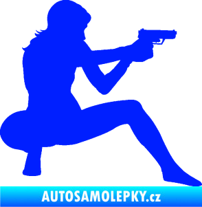 Samolepka Střelkyně 003 pravá modrá dynamic