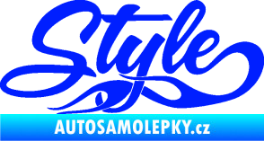 Samolepka Style nápis s plameny modrá dynamic